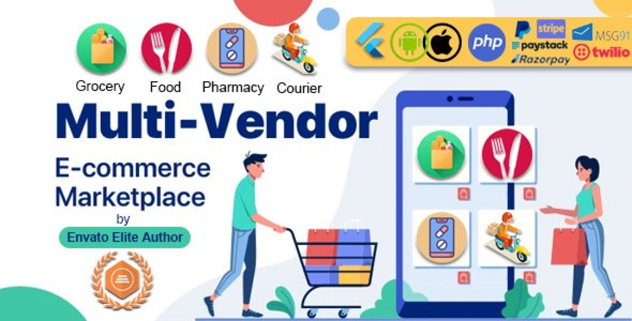 GoMarket | Food, Grocery, Pharmacy & Courier Delivery App | Multi-Vendor Marketplace